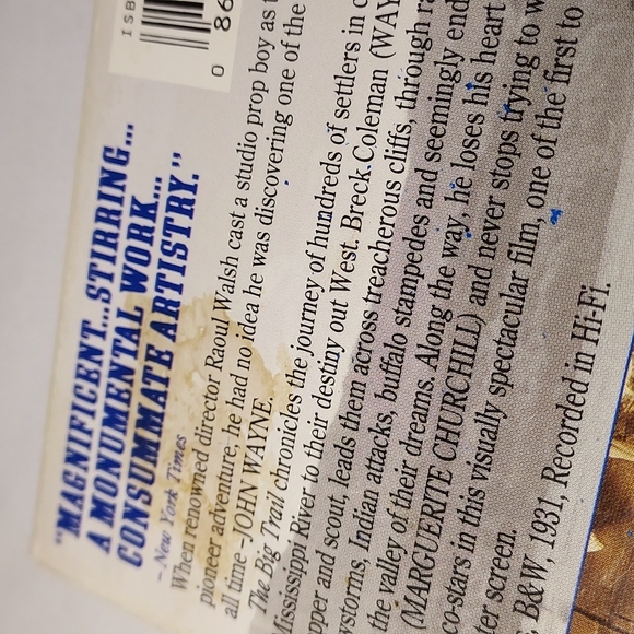 Vintage 1993 VHS Western Classics John Wayne "The Big Trail" - Picture 3 of 6